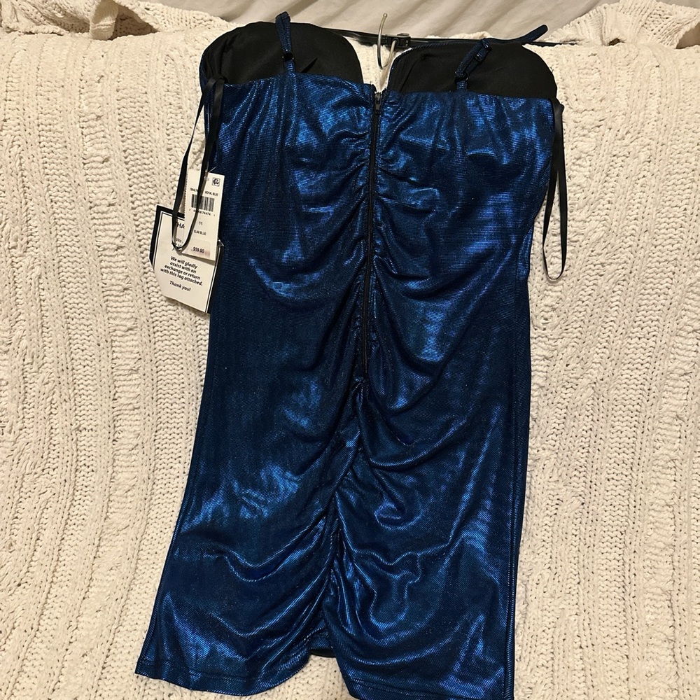 Sparkling blue mini dress